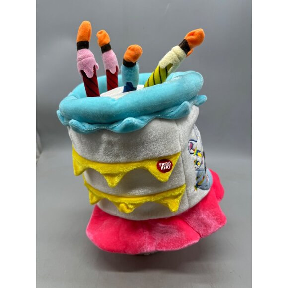 Noah's Ark Musical Happy Birthday Cake Plush Light-Up Candles hat 7X7" READ - Picture 5 of 10